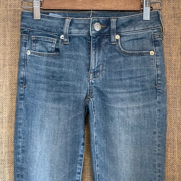 Womens AMERICAN EAGLE super stretch skinny 00 extra short XS EUC! - Picture 3 of 10